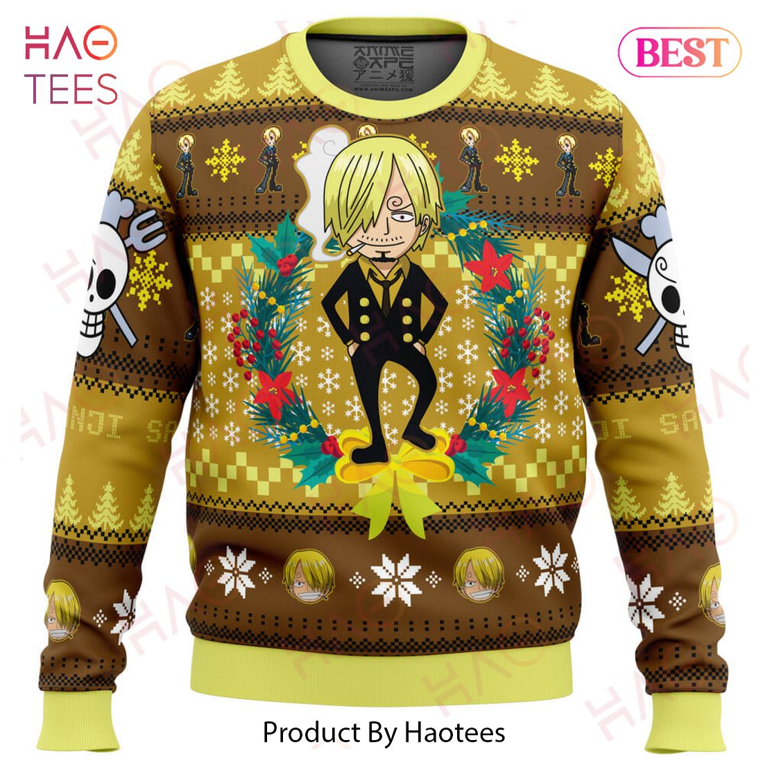 Christmas Sanji One Piece Ugly Christmas Sweater Christmas Sanji One Piece Ugly Christmas Sweater