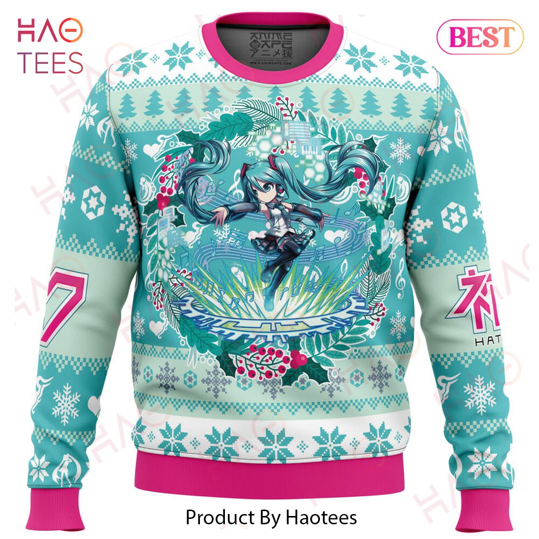 Christmas Symphony Hatsune Miku Ugly Christmas Sweater Christmas Symphony Hatsune Miku Ugly Christmas Sweater
