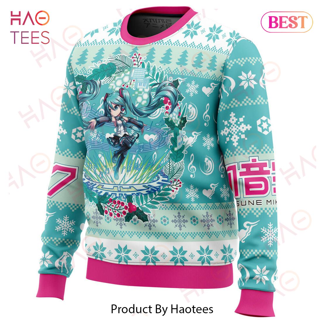 Christmas Symphony Hatsune Miku Ugly Christmas Sweater Christmas Symphony Hatsune Miku Ugly Christmas Sweater
