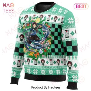 Christmas Tanjiro Kamado Demon Slayer Ugly Christmas Sweater
