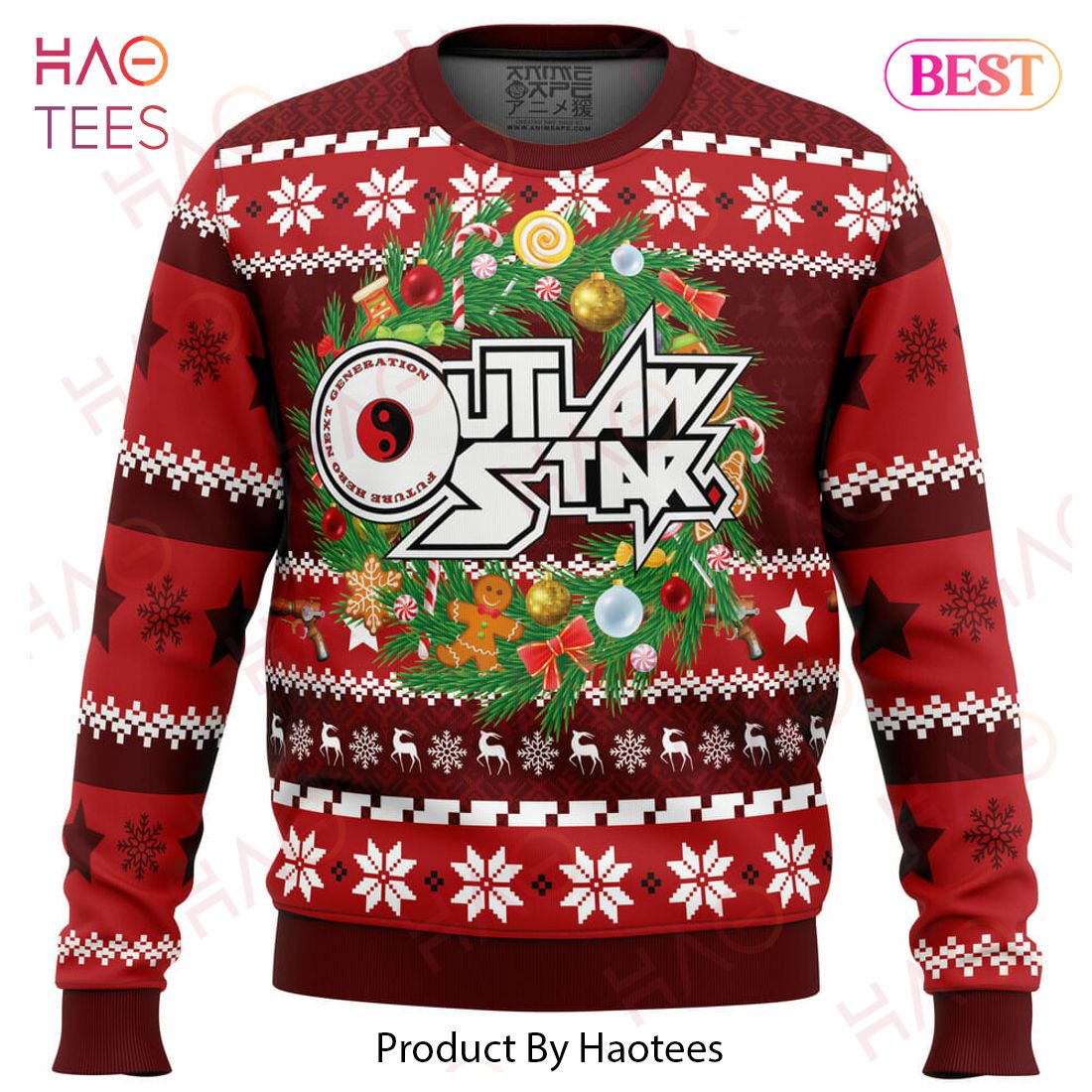 Christmas Time Outlaw Star Ugly Christmas Sweater Christmas Time Outlaw Star Ugly Christmas Sweater