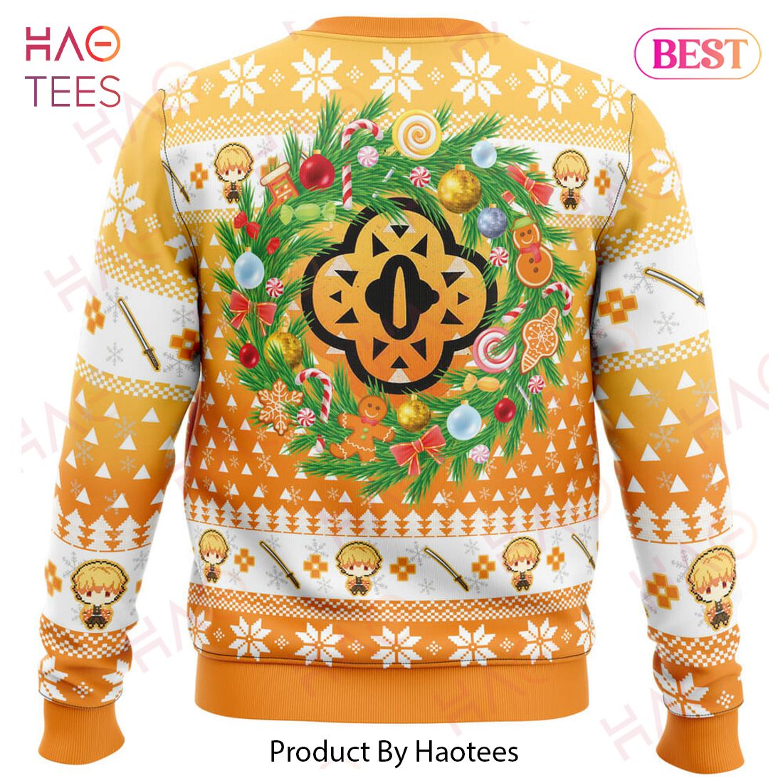 Christmas Zenitsu Agatsuma Demon Slayer Ugly Christmas Sweater Christmas Zenitsu Agatsuma Demon Slayer Ugly Christmas Sweater