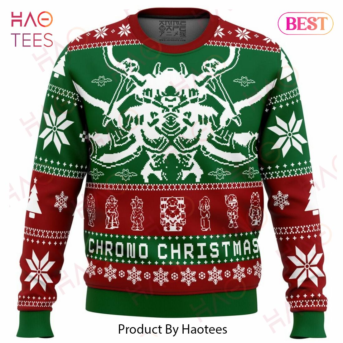 Chrono Trigger Chrono Christmas Ugly Christmas Sweater Chrono Trigger Chrono Christmas Ugly Christmas Sweater