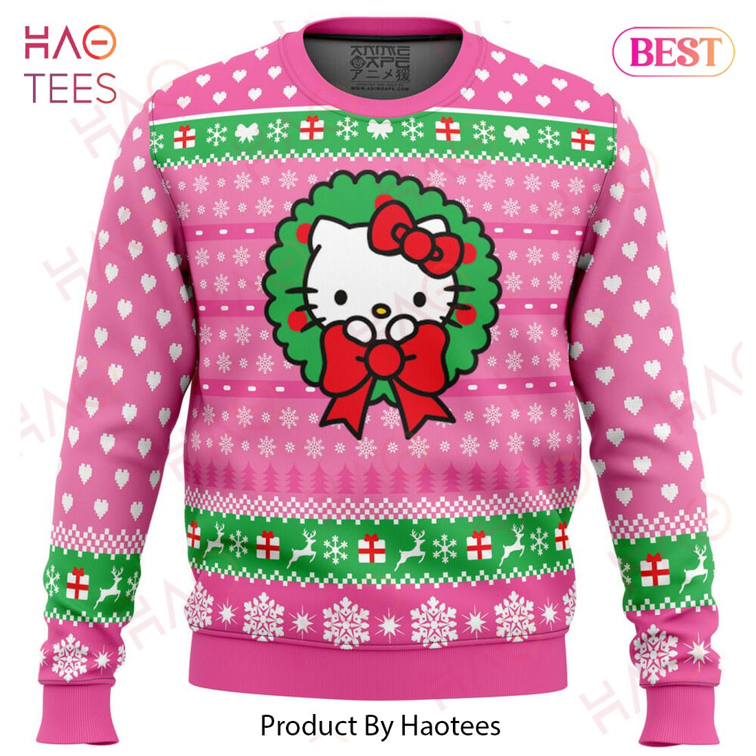 Cute Christmas Hello Kitty Ugly Christmas Sweater Cute Christmas Hello Kitty Ugly Christmas Sweater