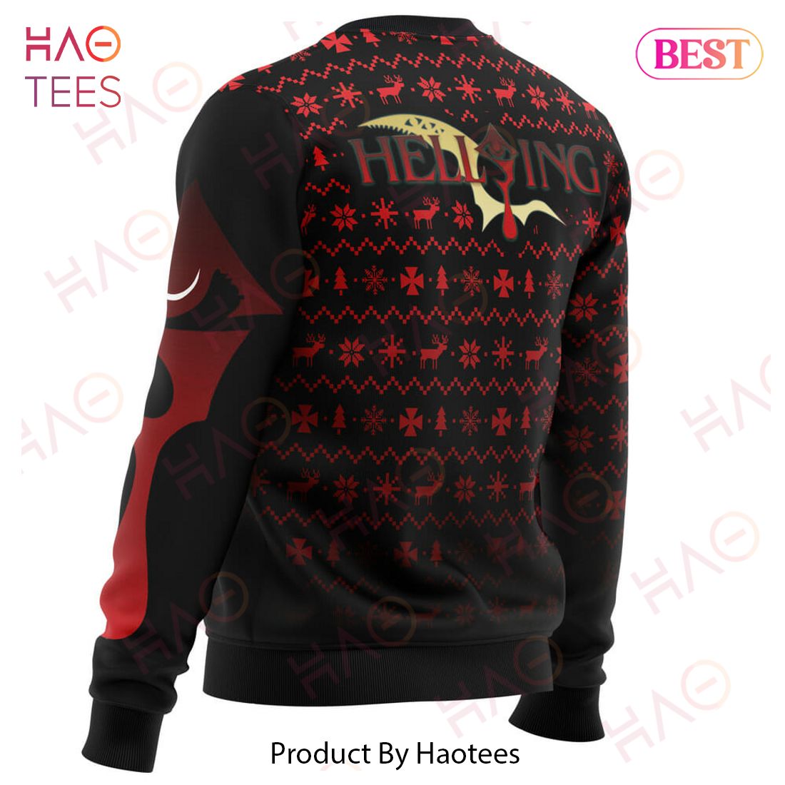 Dark Fanstasy Alucard Hellsing Ugly Christmas Sweater Dark Fanstasy Alucard Hellsing Ugly Christmas Sweater