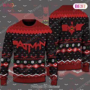 DC Ugly Sweater DC Super Hero Red Christmas Sweater Cool High Quality Batman Christmas Sweater 2022