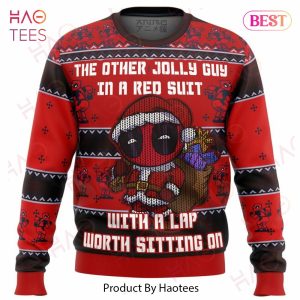 Deadpool Jolly Red Guy Ugly Christmas Sweater