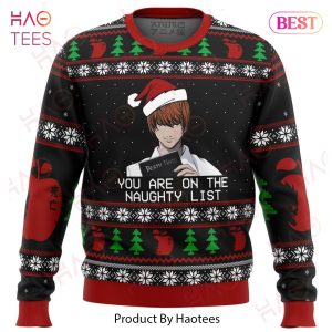 Death Note Naughty List Ugly Christmas Sweater