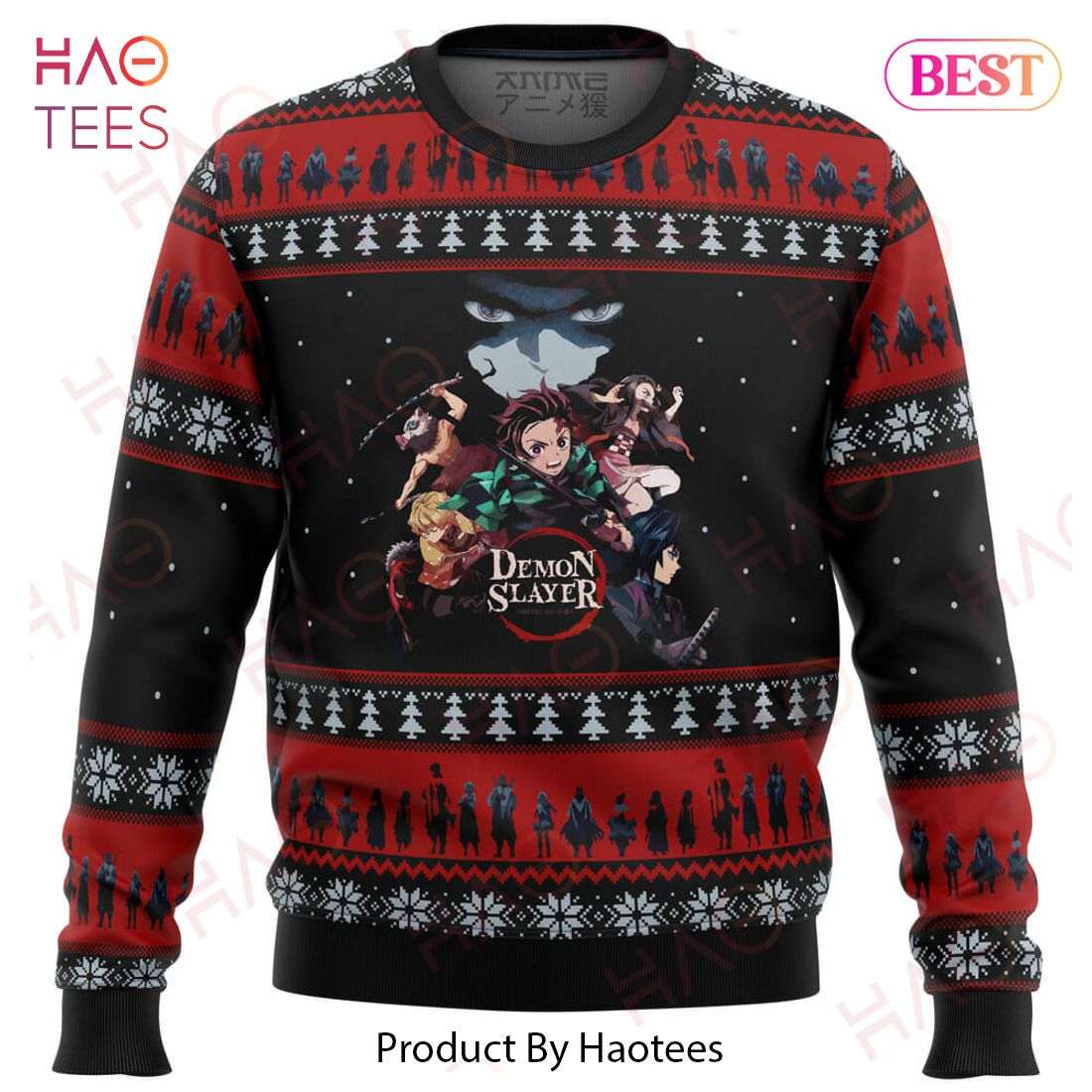 Demon Slayer Poster Ugly Christmas Sweater Demon Slayer Poster Ugly Christmas Sweater