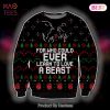 DN Chrsitmas Ugly Sweater Beauty The Beast For Who Could Ever Learn To Love A Beast Black Sweater 2022