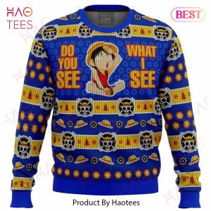 Do You See What I See Monkey D Luffy One Piece Ugly Christmas Sweater