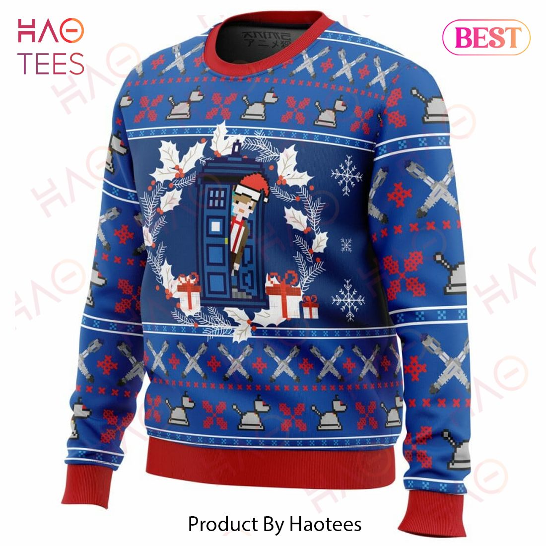 Doctor Who Tardis Ugly Christmas Sweater Doctor Who Tardis Ugly Christmas Sweater