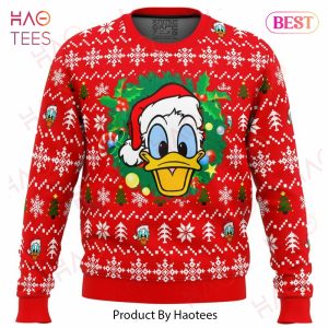 Donald Duck Christmas Head Ugly Christmas Sweater