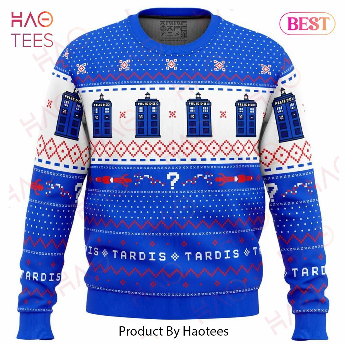 Dr Who TARDIS Christmas Sweater Dr Who TARDIS Christmas Sweater