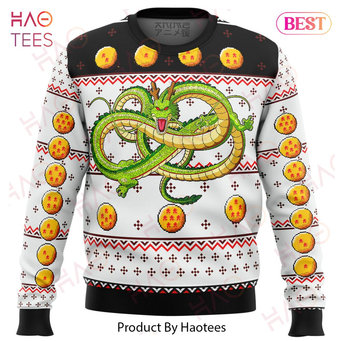 Dragonball Z Shenron Ugly Christmas Sweater Dragonball Z Shenron Ugly Christmas Sweater