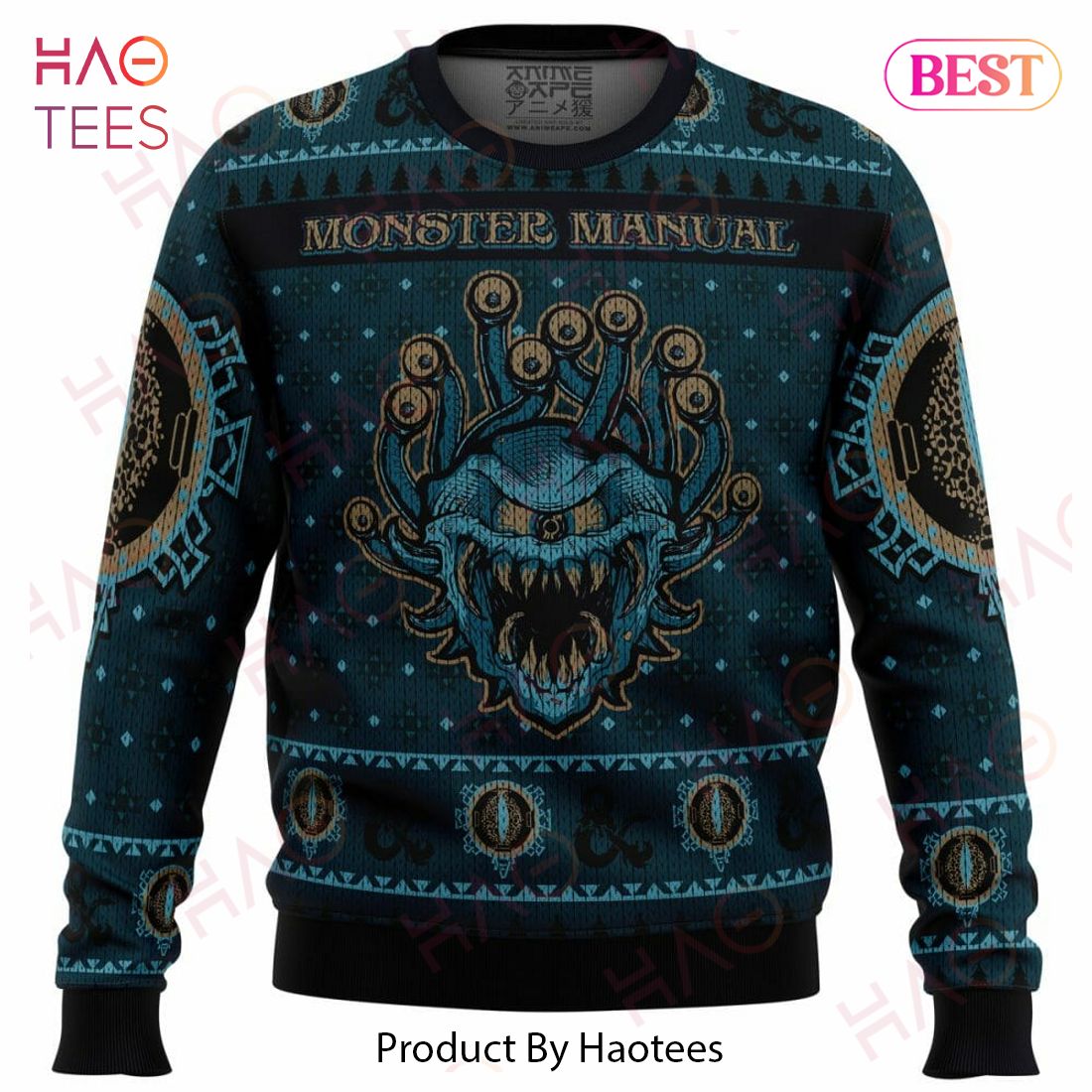 Dungeons & Dragons Monster Manual Ugly Christmas Sweater Dungeons & Dragons Monster Manual Ugly Christmas Sweater