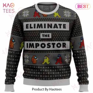 Eliminate the Impostor Among Us Ugly Christmas Sweater