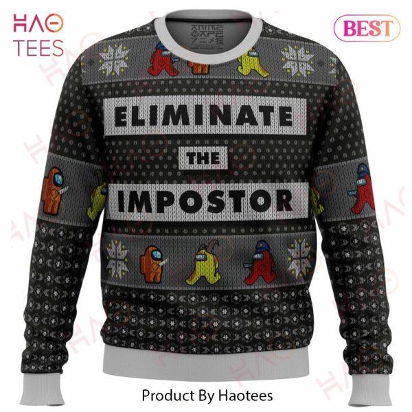Eliminate the Impostor Among Us Ugly Christmas Sweater