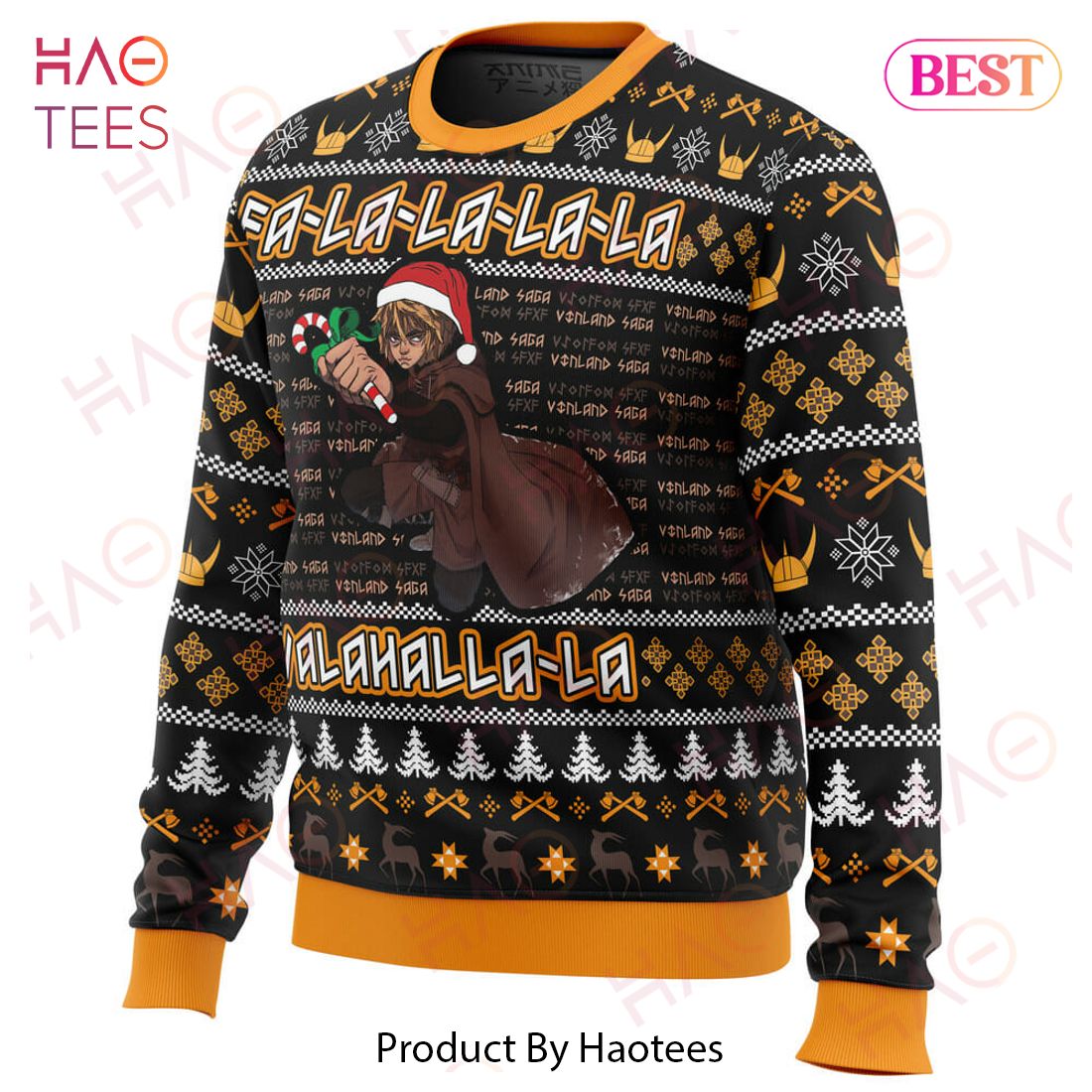 Falalala Valahalla Vinland Saga Christmas Sweater Falalala Valahalla Vinland Saga Christmas Sweater