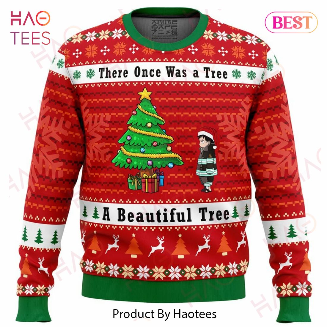 Fire Force A Beautiful Tree Ugly Christmas Sweater Fire Force A Beautiful Tree Ugly Christmas Sweater