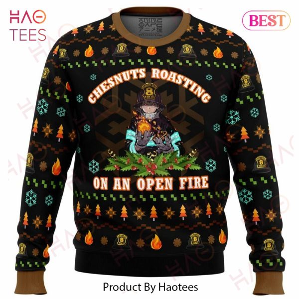 Fire Force Chesnuts Roasting Ugly Christmas Sweater