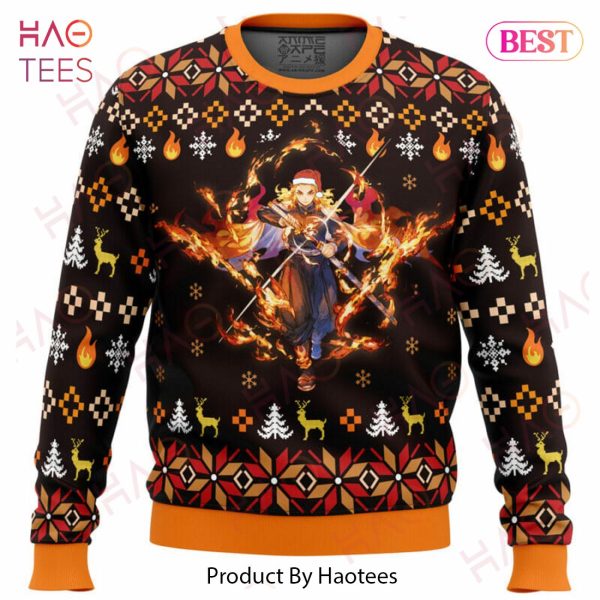 Fire Rengoku Demon Slayer Christmas Sweater