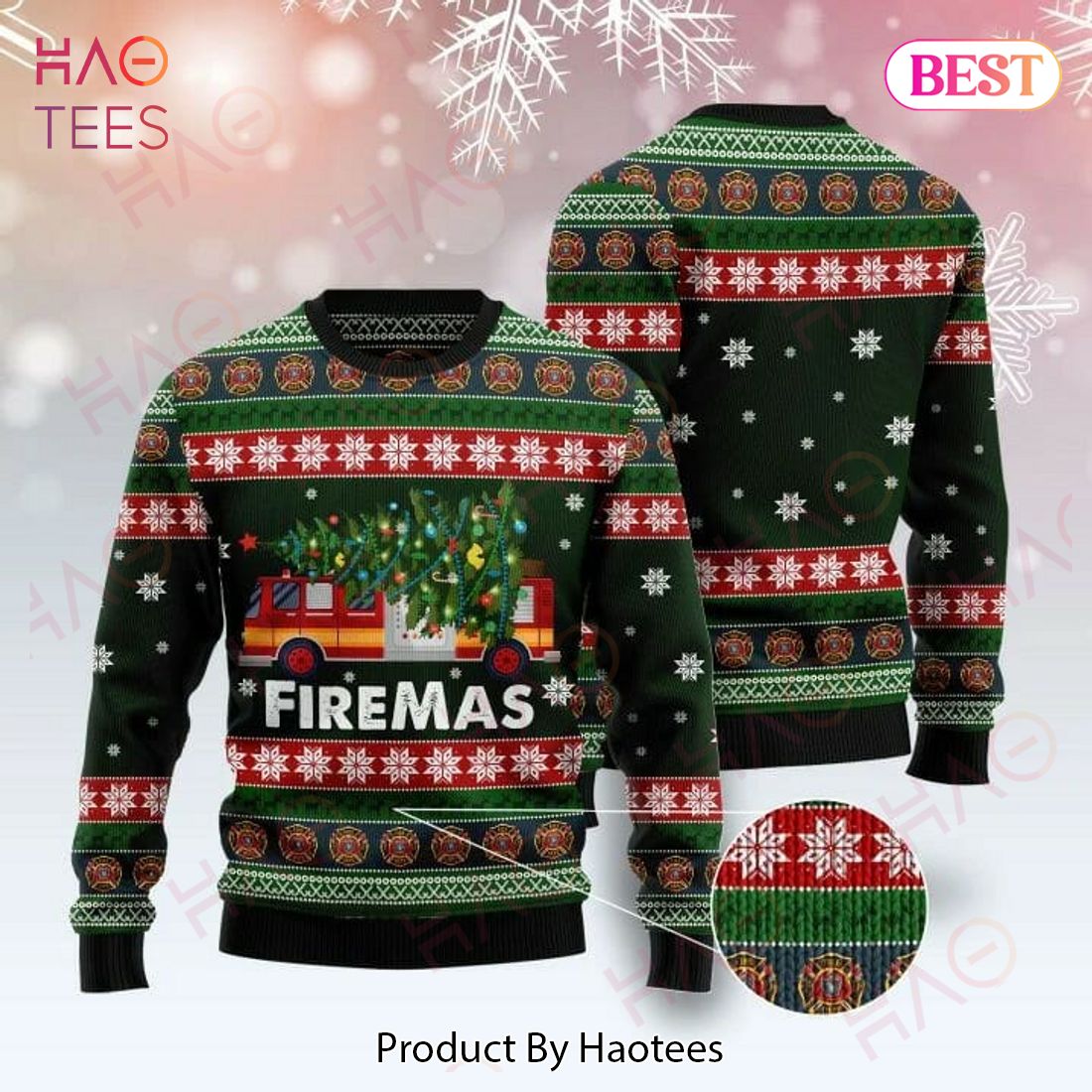 Firefighter Firemas Ugly Christmas Sweater Custom Sweatshirt Apparel Firefighter Firemas Ugly Christmas Sweater Custom Sweatshirt Apparel