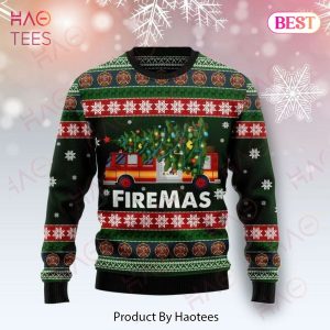 Firefighter Firemas Ugly Christmas Sweater Custom Sweatshirt Apparel