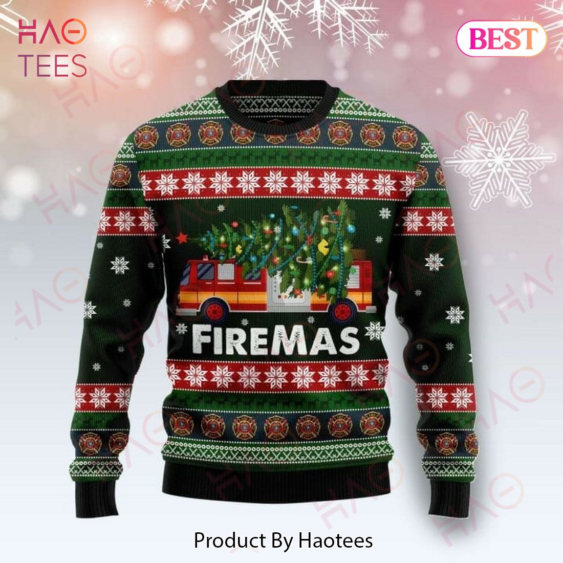 Firefighter Firemas Ugly Christmas Sweater Custom Sweatshirt Apparel Firefighter Firemas Ugly Christmas Sweater Custom Sweatshirt Apparel