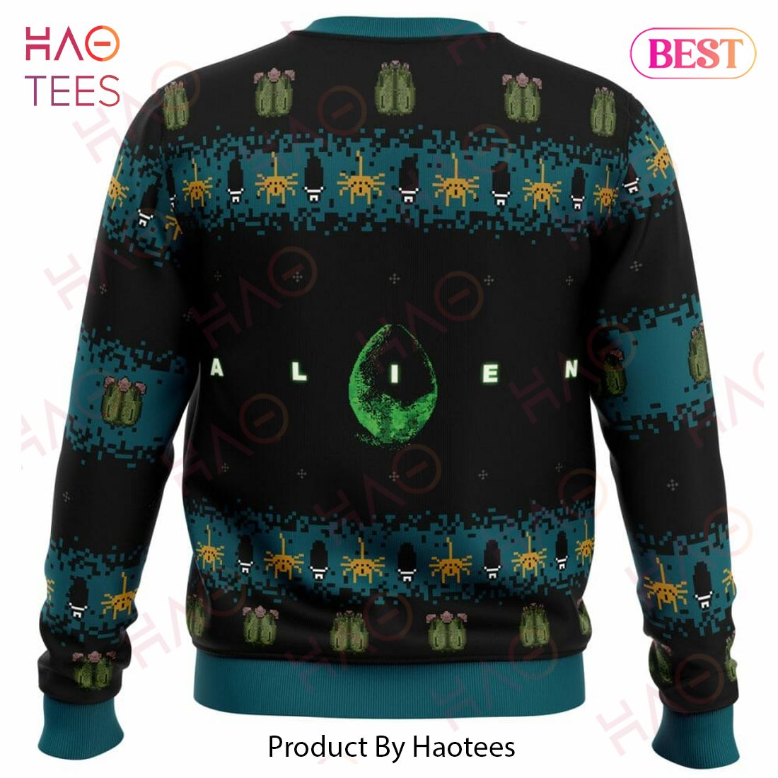 Free Hugs Alien Facehugger Ugly Christmas Sweater Free Hugs Alien Facehugger Ugly Christmas Sweater