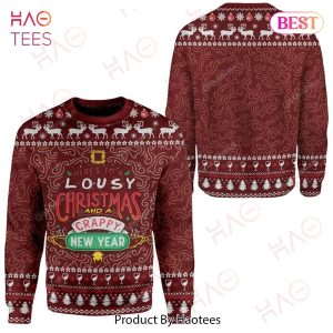 Friends Christmas Sweater Here To A Lousy Christmas And A Crappy New Year Red Ugly Sweater 2022 Friends Christmas Sweater Here To A Lousy Christmas And A Crappy New Year Red Ugly Sweater 2022