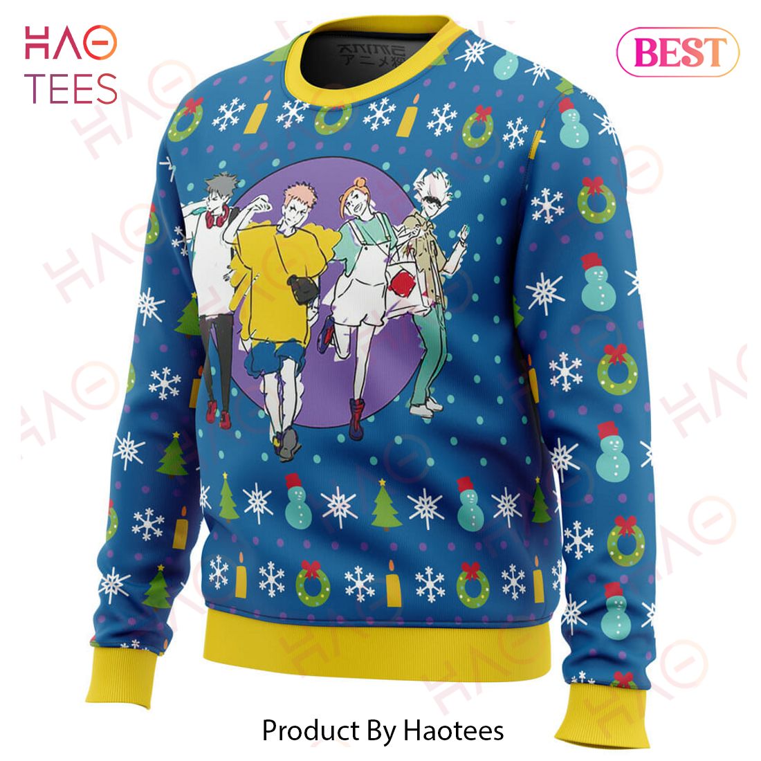 Fun Walk Jujutsu Kaisen Ugly Christmas Sweater Fun Walk Jujutsu Kaisen Ugly Christmas Sweater
