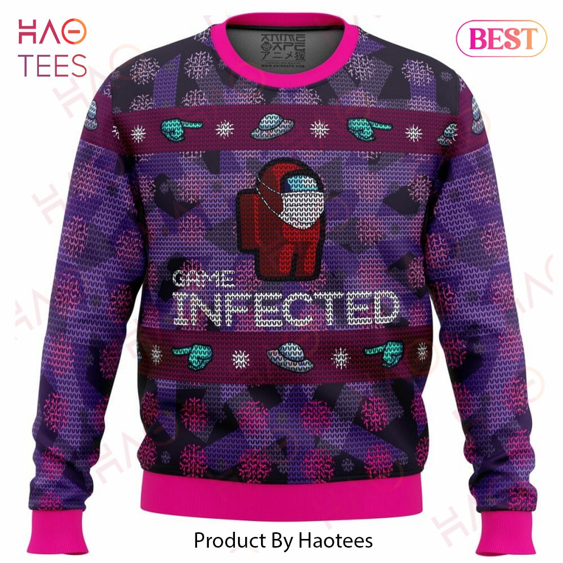 Game Infected Among Us Ugly Christmas Sweater Game Infected Among Us Ugly Christmas Sweater