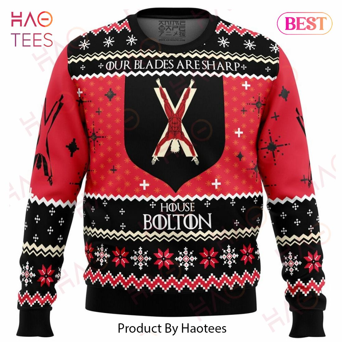 Game of Thrones House Bolton Ugly Christmas Sweater Game of Thrones House Bolton Ugly Christmas Sweater