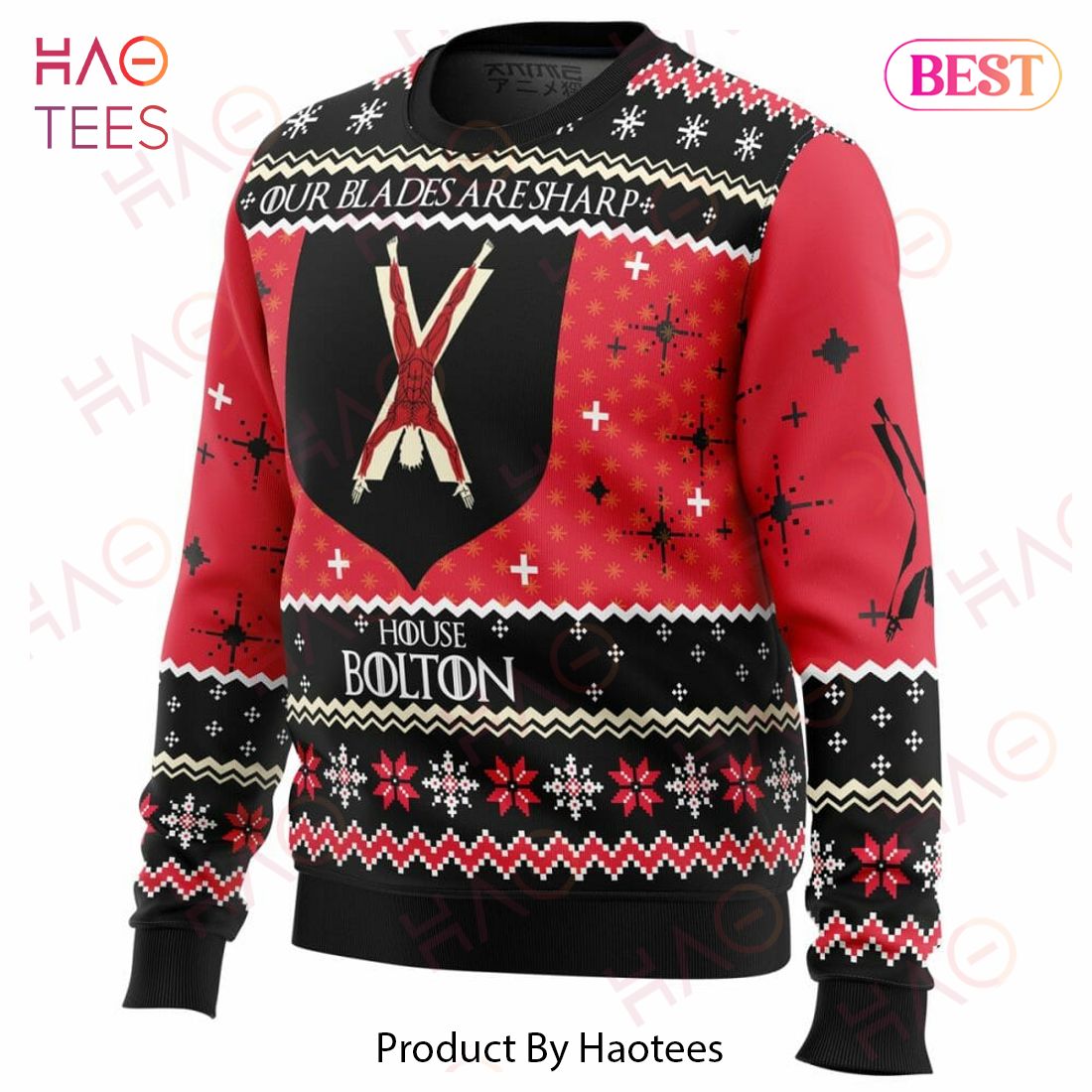 Game of Thrones House Bolton Ugly Christmas Sweater Game of Thrones House Bolton Ugly Christmas Sweater