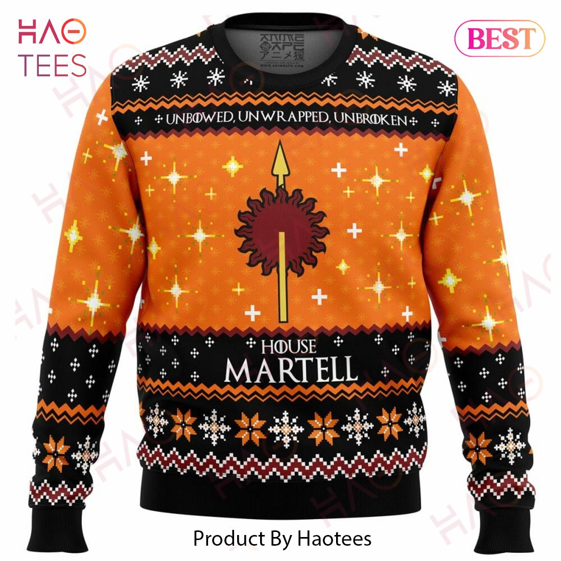 Game of Thrones House Martell Ugly Christmas Sweater Game of Thrones House Martell Ugly Christmas Sweater