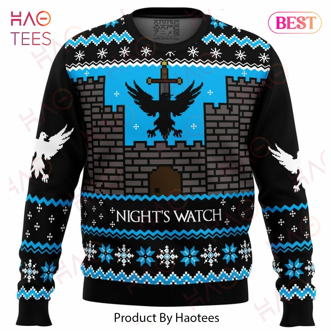Game of Thrones Night's Watch Ugly Christmas Sweater Game of Thrones Night's Watch Ugly Christmas Sweater