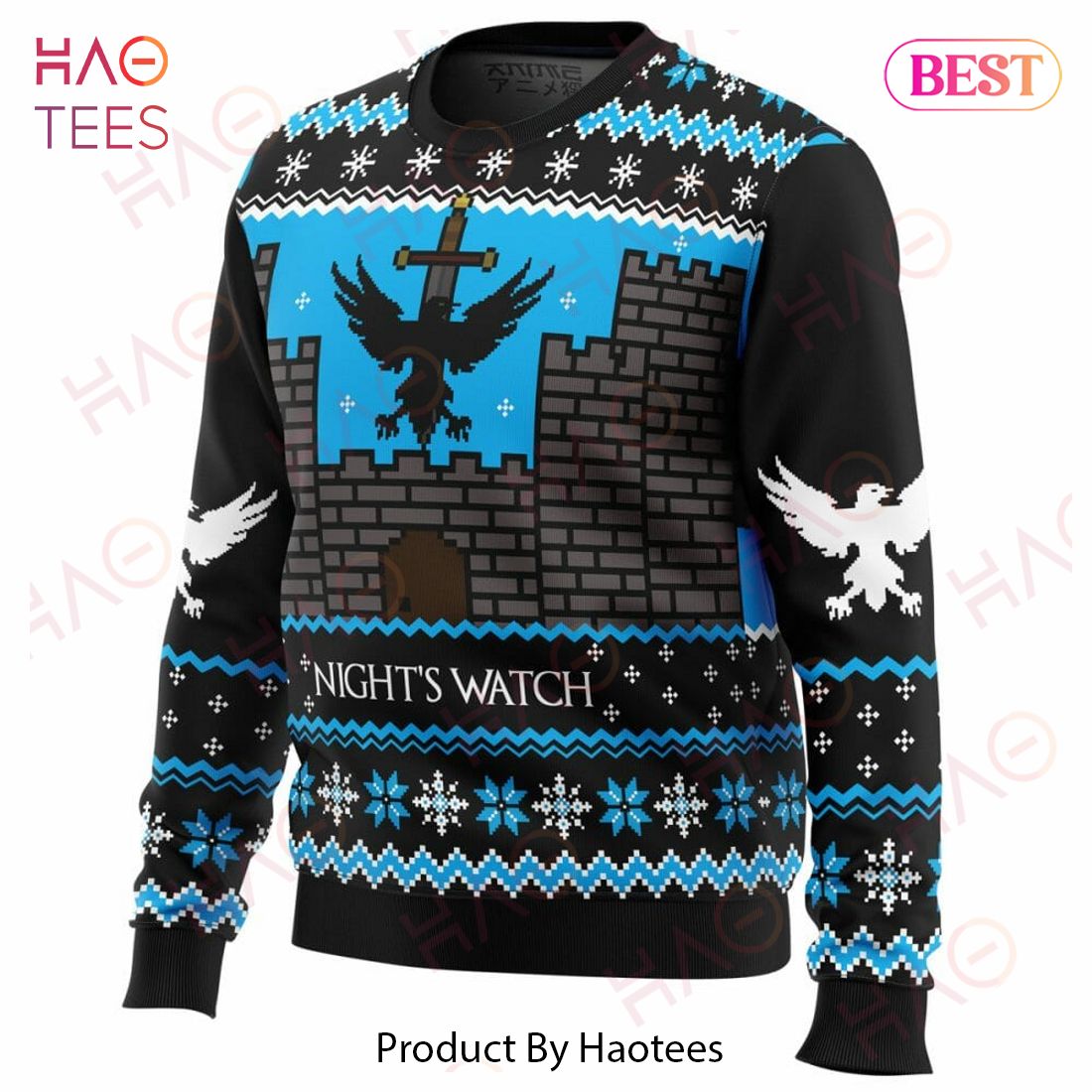 Game of Thrones Night's Watch Ugly Christmas Sweater Game of Thrones Night's Watch Ugly Christmas Sweater