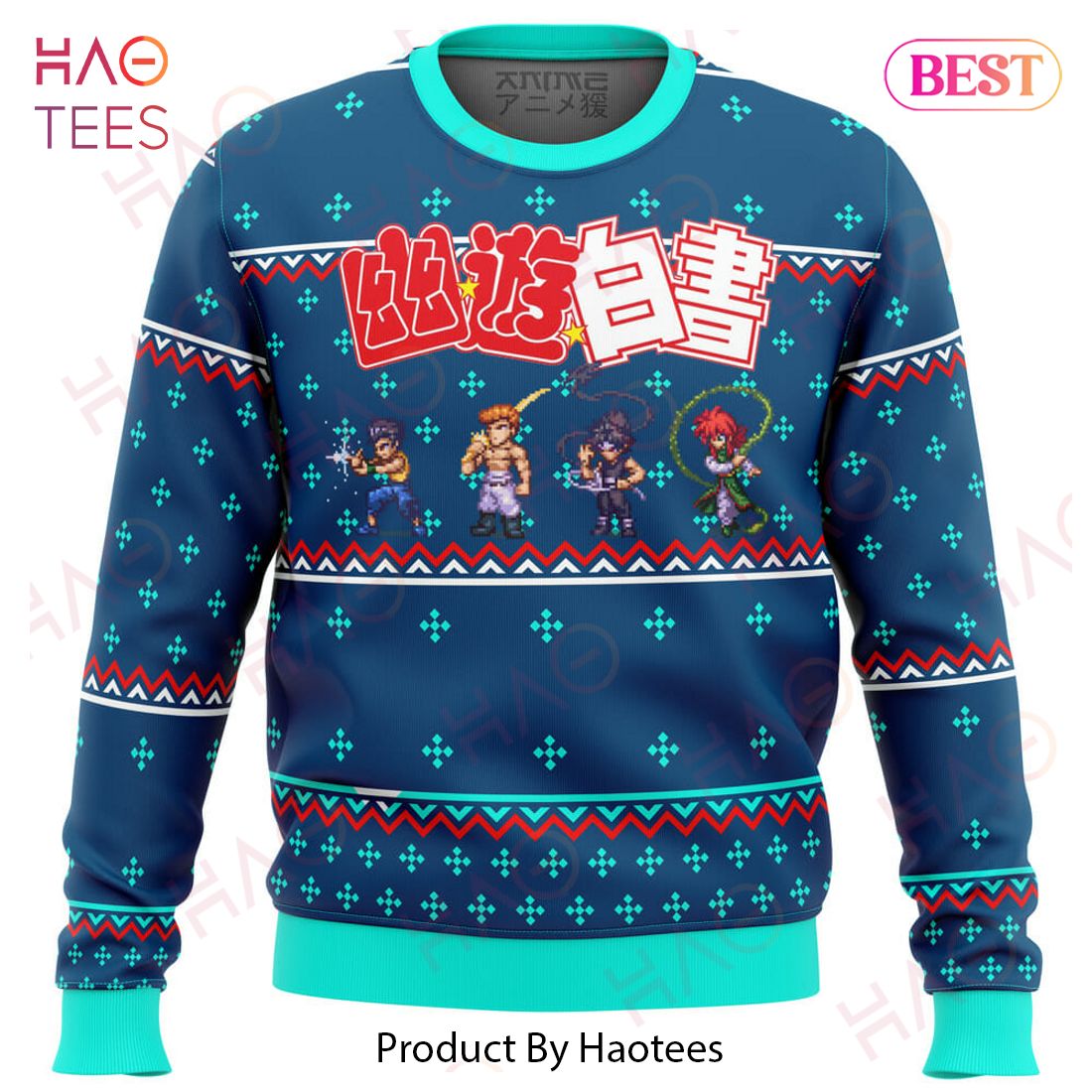 Ghost Fighter yuyu hakusho Ugly Christmas Sweater Ghost Fighter yuyu hakusho Ugly Christmas Sweater