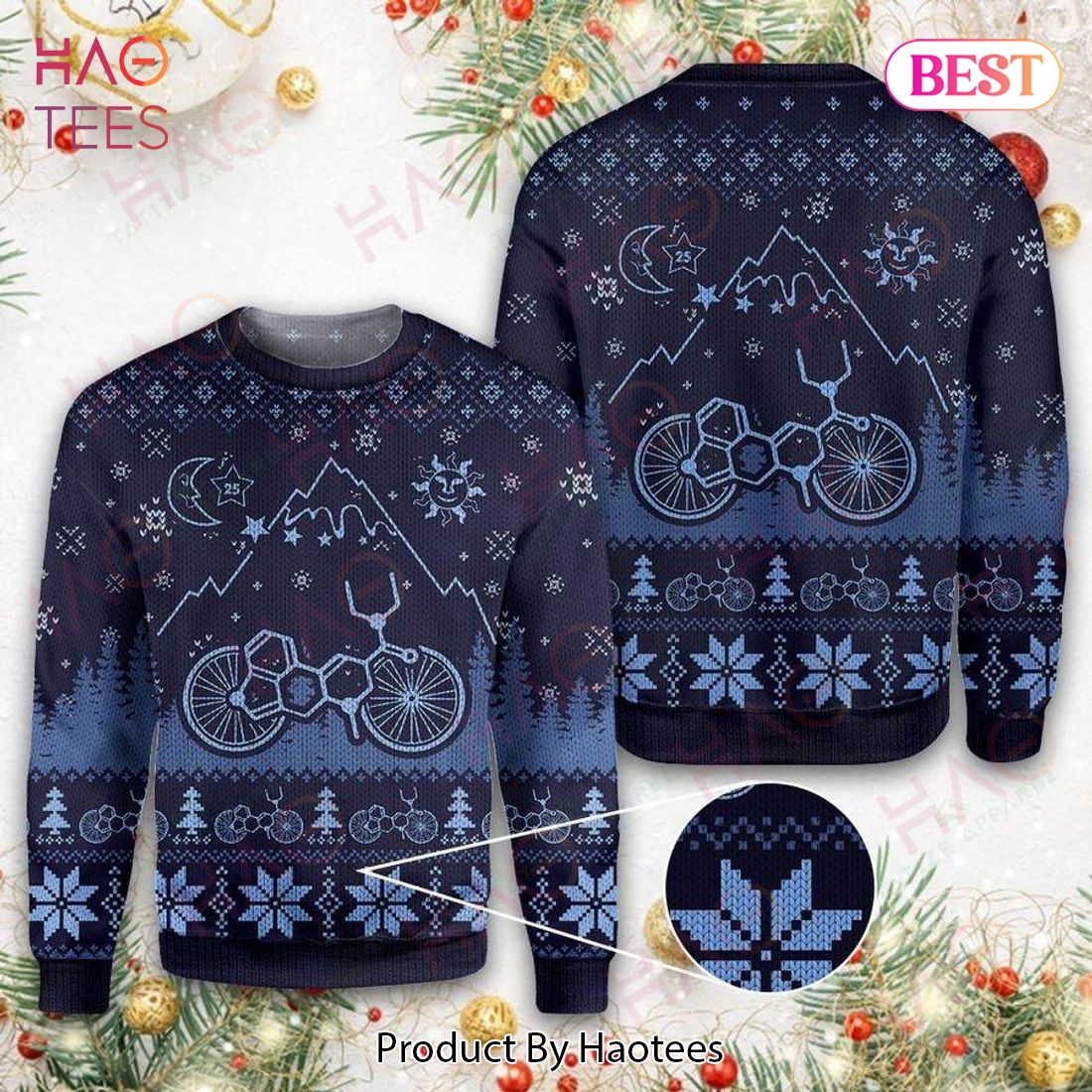 Gifury Bicycle Ugly Christmas Sweater LSD Bicycle Christmas Pattern Dark Blue Sweater Bicycle Sweater 2022 Gifury Bicycle Ugly Christmas Sweater LSD Bicycle Christmas Pattern Dark Blue Sweater Bicycle Sweater 2022