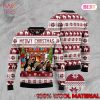 Gifury Cat Sweater Cat Scratch White Red Ugly Sweater Cat Ugly Sweater 2022