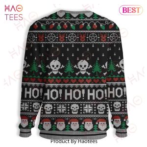 Gifury Cat Sweater Wicca Black Cat Ho Ho Ho Christmas Pattern Ugly Sweater Cat Ugly Sweater 2022