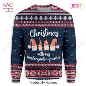 Gifury Gnome Christmas Ugly Sweater Christmas With My Kindergarten Gnomies Sweater Gnome Apparel 2022