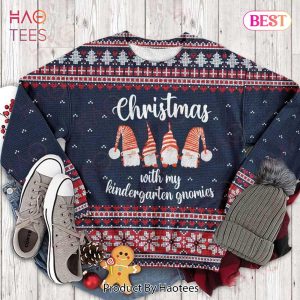 Gifury Gnome Christmas Ugly Sweater Christmas With My Kindergarten Gnomies Sweater Gnome Apparel 2022