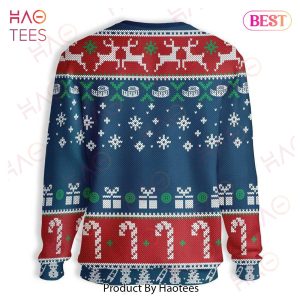 Gifury Gnome Christmas Ugly Sweater Three Gnomes Christmas Presents Candies Pattern Blue Red Sweater Gnome Apparel 2022