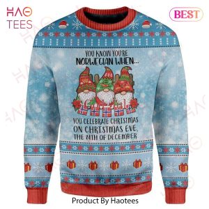 Gifury Gnome Christmas Ugly Sweater You Know You’re Norwegian When You Celebrates Christmas On Christmas Eve Sweater Gnome Apparel 2022