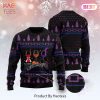 Gifury Hanukkah Ugly Sweater Happy Hanukkah Candles White Blue Sweater Hanukkah Sweater 2022