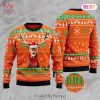 Gifury Hunting Ugly Christmas Sweater Moose Hunter Santa Blue Sweater Hunting Sweater 2022
