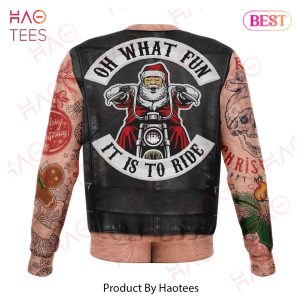 Gifury Motorcycle Ugly Christmas Sweater Christmas Oh What Fun It Is To Ride Biker Costume Sweater Motorcycle Sweater 2022
