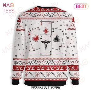 Gifury Nurse Christmas Sweater I Won My Doctor Stethoscope In A Card Game Ugly Sweater Nurse Ugly Sweater 2022